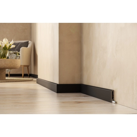 Czarna listwa przypodłogowa PF060B DuroFit Premium Floor
